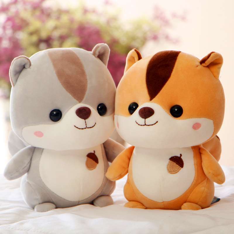 Gấu bông con sóc dễ thương, sóc con đáng yêu siêu cute (25cm---&gt;38cm) vải miniso 4 chiều mềm mại cao cấp, an toàn cho trẻ nhỏ