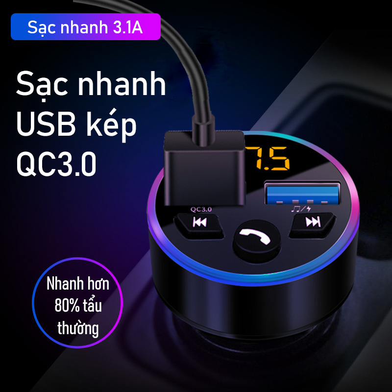 Tẩu sạc ô tô máy nghe nhạc MP3 trên xe hơi -D1620