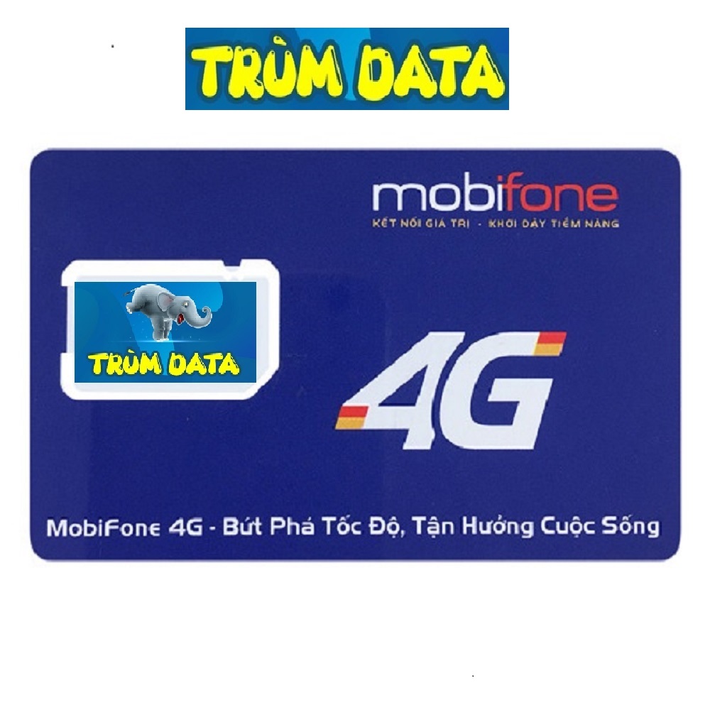 SIM 4G MOBIFONE TRÙM DATA (KHÔNG GIỚI HẠN DUNG LƯỢNG, TỐC ĐỘ LUÔN LUÔN CAO 2Mbs