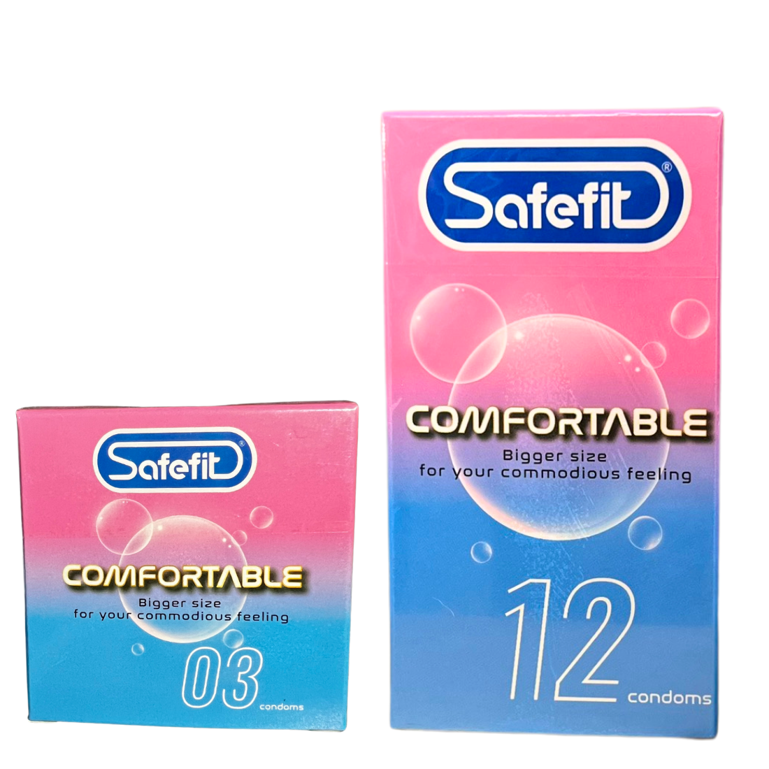 Bao cao su Safefit Comfortable nhiều gel bôi trơn, siêu mỏng hộp 12, 3 chiếc