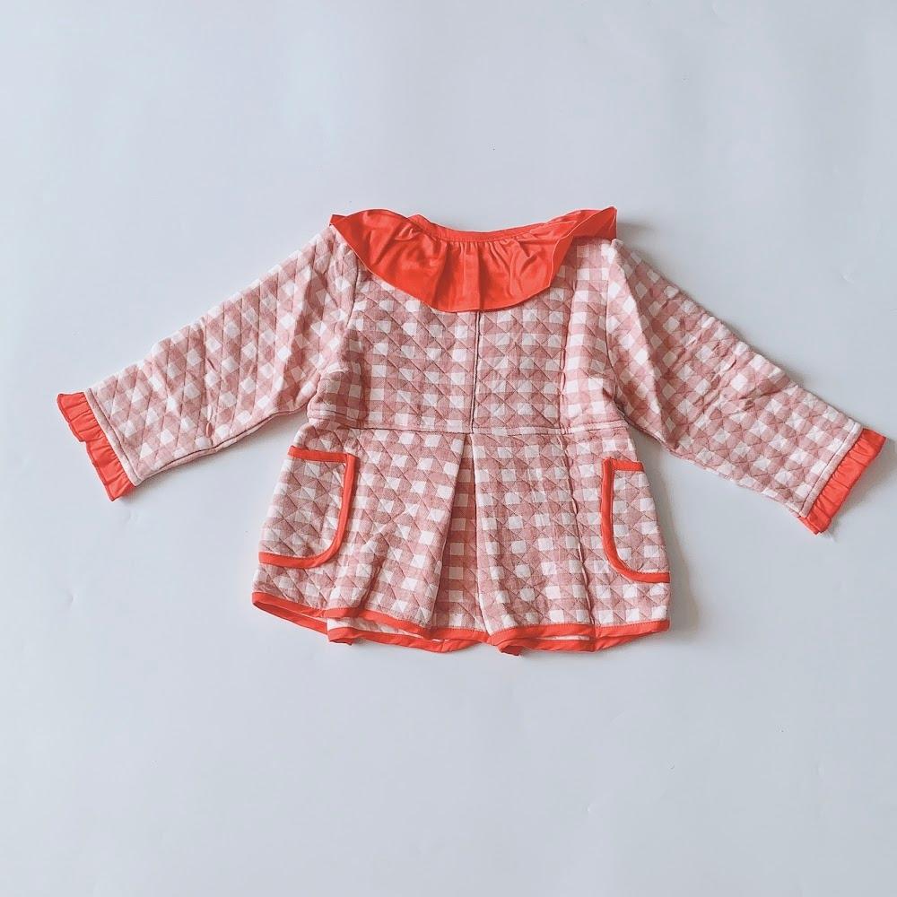 Hình ảnh Áo khoác bé gái Caro đỏ chần bông nhẹ - AICDBGESOYCV - AIN Closet