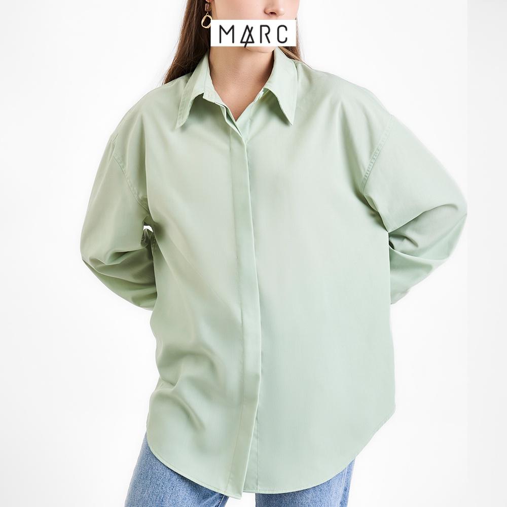 Áo sơ mi nữ form rộng oversize cơ bản tay dài MARC FASHION CBMH092022