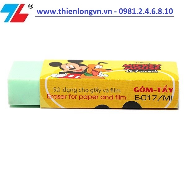 Gôm tẩy xóa chì Thiên Long Disney Mickey E-017/MI xanh