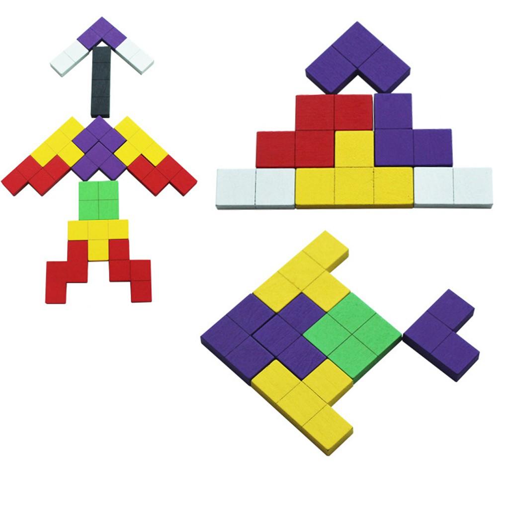 Đồ Chơi Xếp Hình Tetris Bằng Gỗ Thông Minh Babo Cho Bé Phát Triển Tư Duy, Khả Năng Tập Trung Sáng Tạo, Kích thước 27x18
