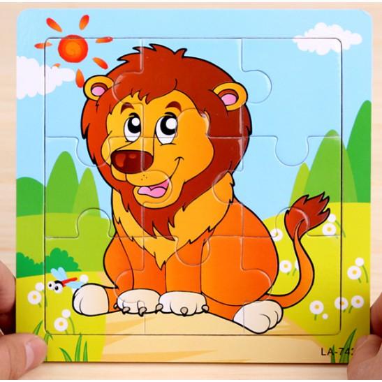 Đồ chơi tranh xếp hình 9 miếng puzzle - Đồ chơi giáo dục thông mình cho bé