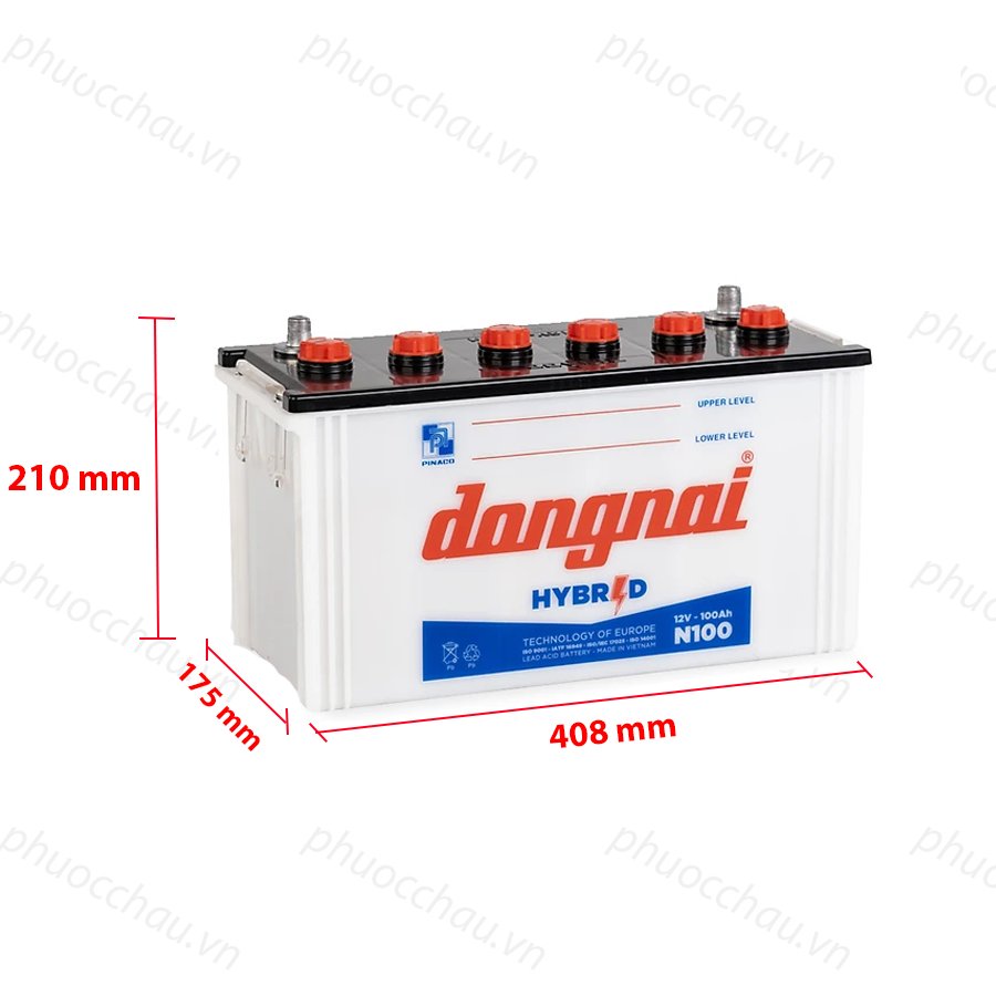 Bình Ắc Quy 12V-100AH, Ắc Quy Dong Nai N100