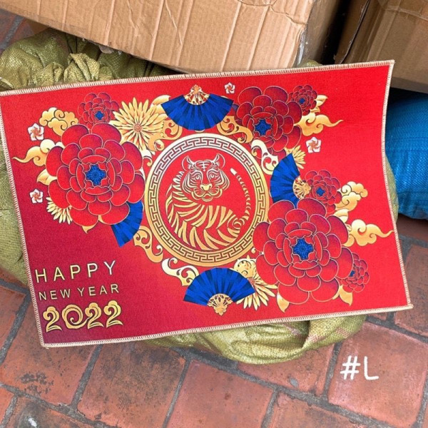 Thảm Lau Chân , Chùi Chân Hình Thú 3D Chống Trơn Trượt , Thấm Hút TốT ,Thảm Chùi Chân 3D Sắc Đỏ Đón Tết 60x40cm