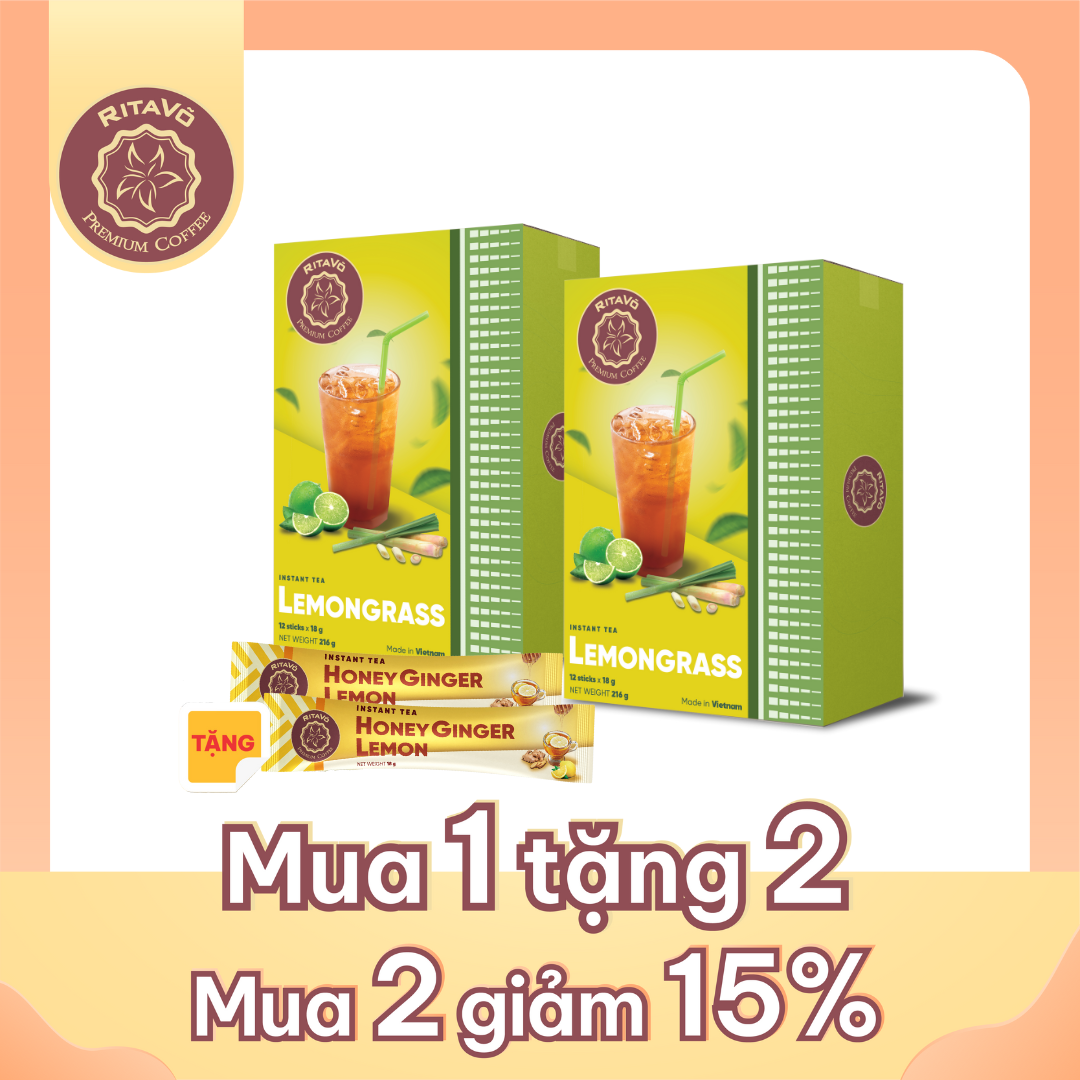 Trà hoà tan Rita Võ Cafe Sả chanh [12góix18g]