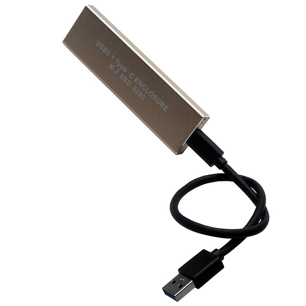 Case Enclosure M.2  SSD to USB 3.1 Type-C Converter Adapter