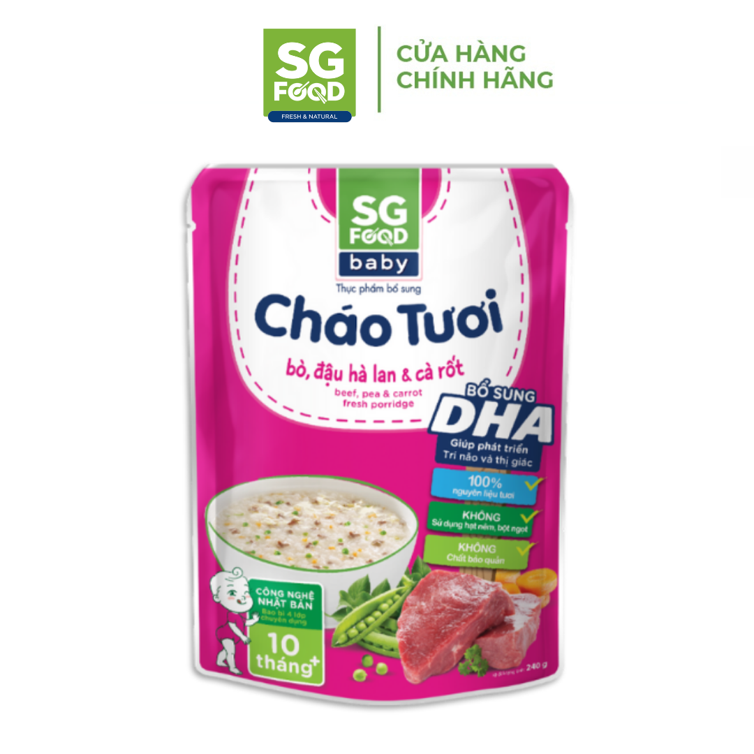 Lốc 61 - Combo 6 Cháo Tươi Baby Sài Gòn Food 240G