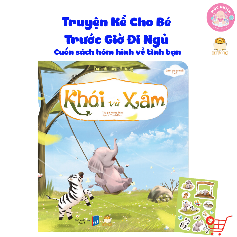 Truyện Kể Cho Bé Trước Giờ Đi Ngủ - Khói Và Xám (Cuốn sách hóm hỉnh về tình bạn, tặng 1 sticker nhân vật) - LionBooks