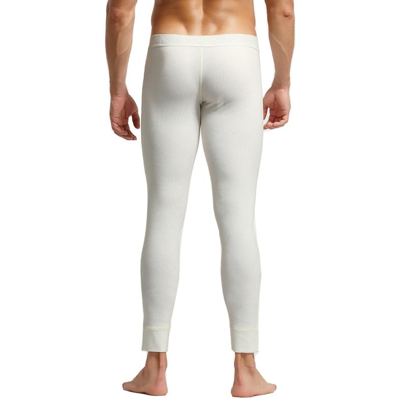 Long Johns Nam Ấm Mở Mặt Trận Căng Giãn Nhiệt Quần Lót Nam Rayon Nén Đáy Quần Legging Nhà Pijama Dài Quần Dài
