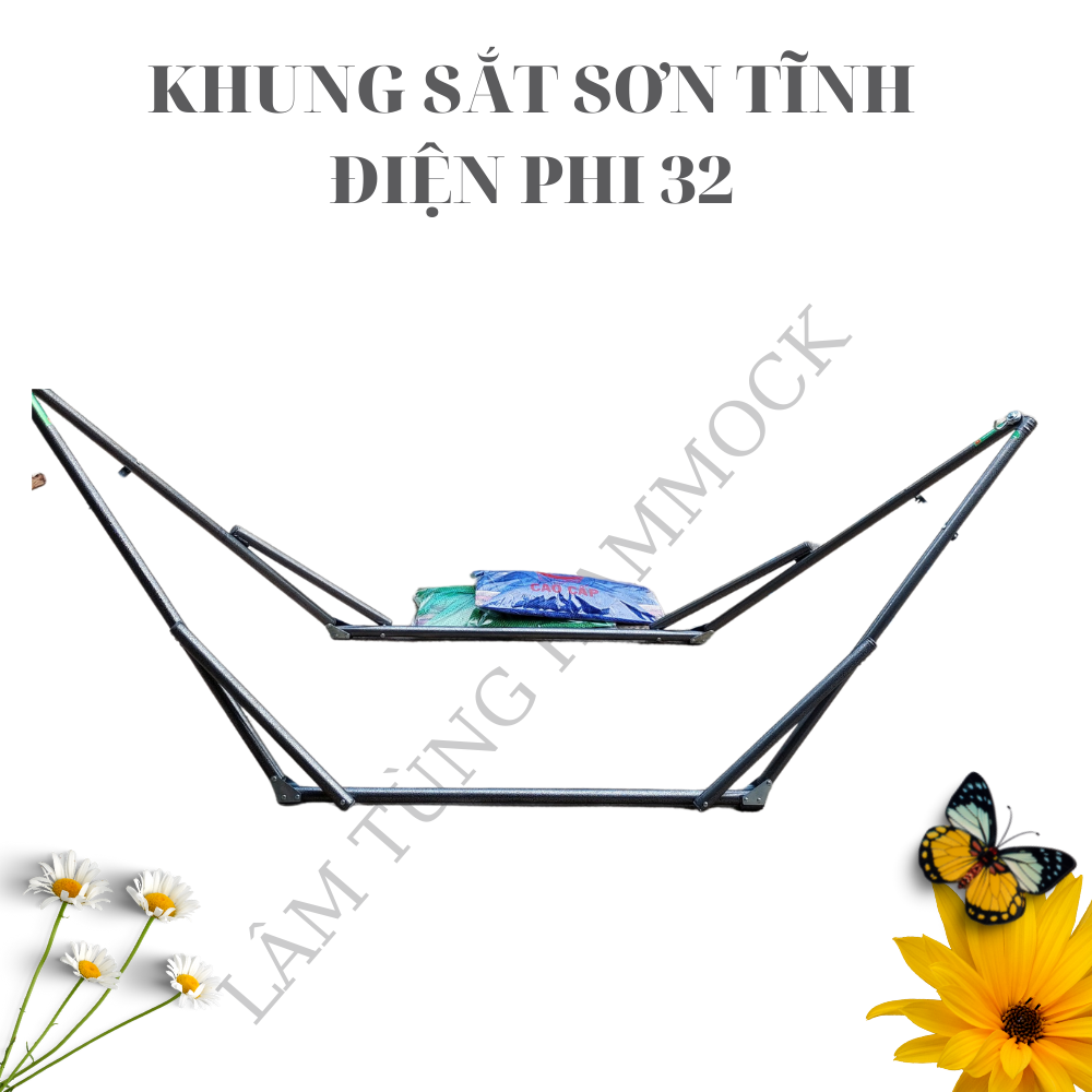 Khung võng xếp sơn tĩnh điện cỡ lớn ống tròn phi 32