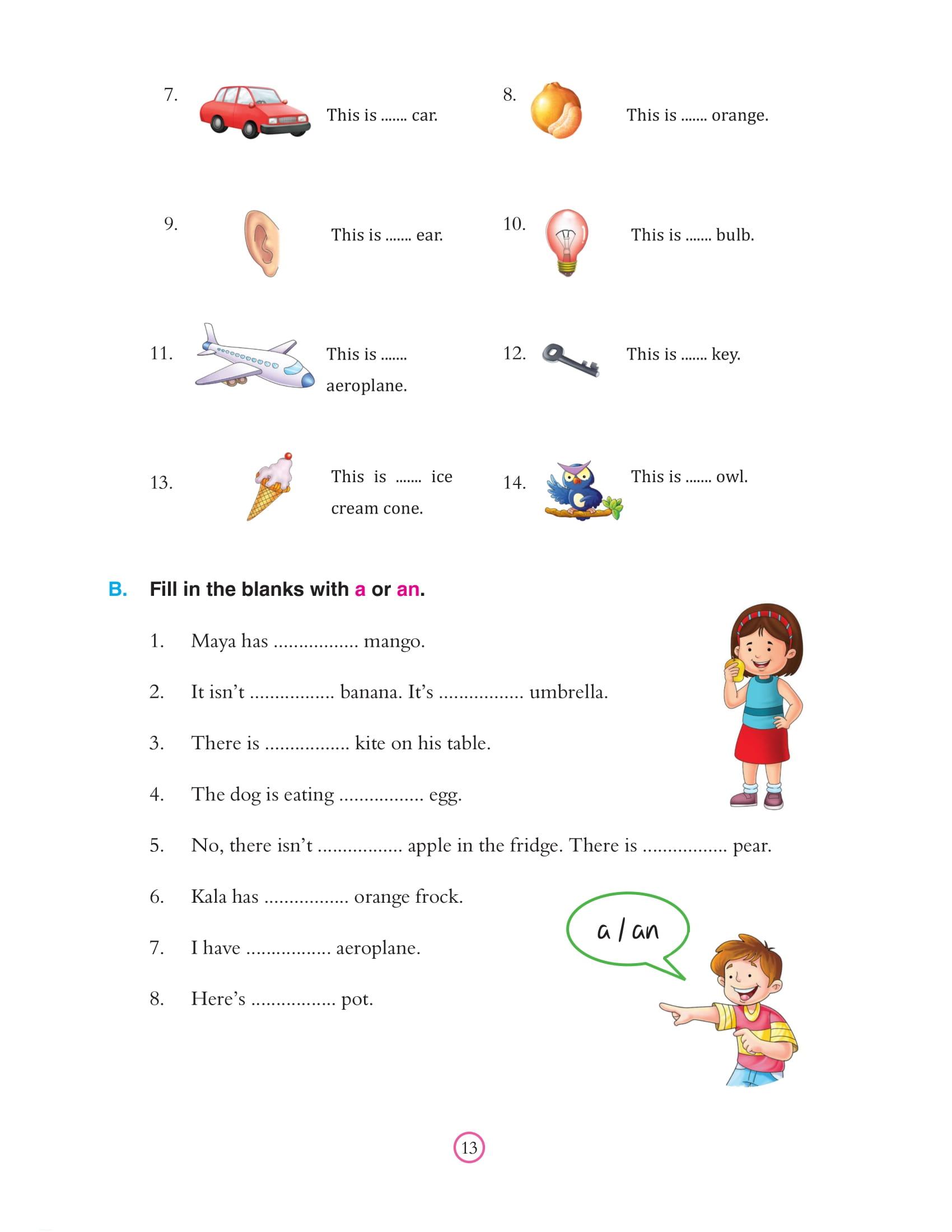 Bài Tập Bổ Trợ Ngữ Pháp Tiếng Anh - Lớp 1