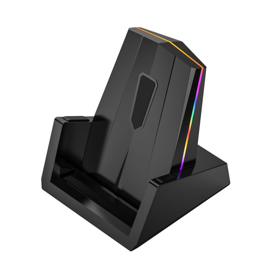Giá thấp nhất bộ sạc không dây dọc 15W mới Đèn LED nhiều màu RGB thích hợp cho sạc không dây QI điện thoại di động sạc không dây sạc nhanh