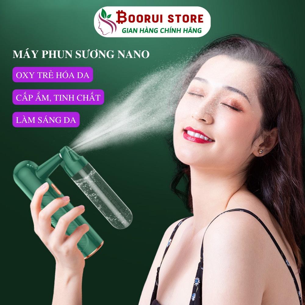 Máy phun sương nano Boorui, phun Oxy dưỡng ẩm áp suất cao, làm sạch đẩy tinh chất làm đẹp và trẻ hóa da mặt