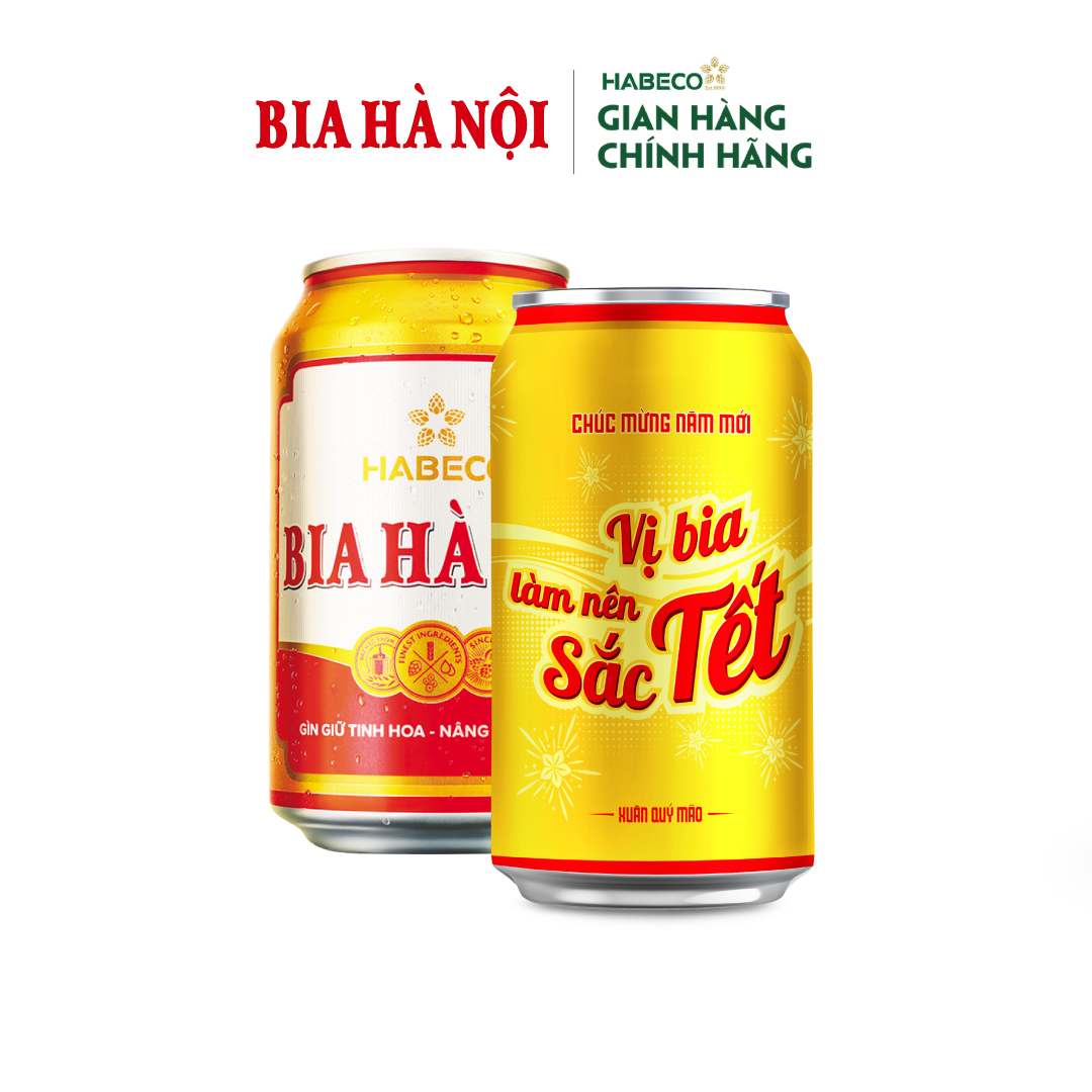 Combo 2 Thùng Bia Hà Nội - Thùng 24 lon 330ml - Phiên bản Tết