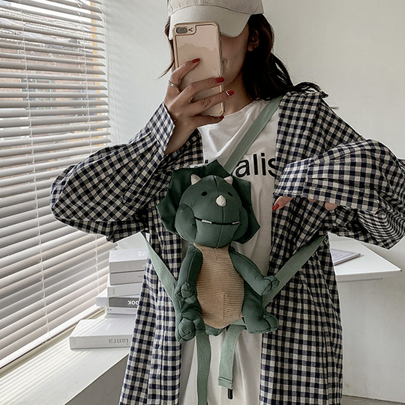 2021 Mới 3D Khủng Long Ba Lô Sáng Tạo Thời Trang Cha Mẹ-Con Ba Lô Bé Gái Dễ Thương Hoạt Hình Hình Khủng Long Túi Chống Nước Kid Túi