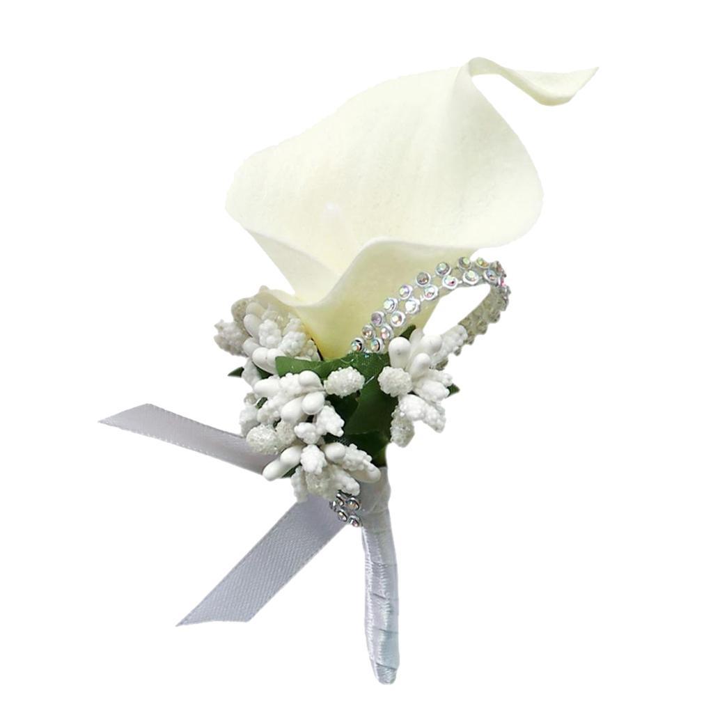 4pc Berry Wedding Bridal Bridesmaid Wrist Flower Corsage Prom Wrist Corsage