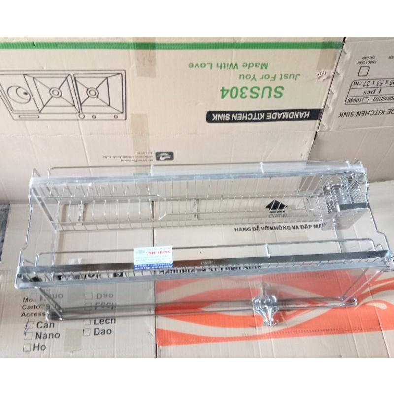 KỆ CHÉN TREO 2 TẦNG INOX 304