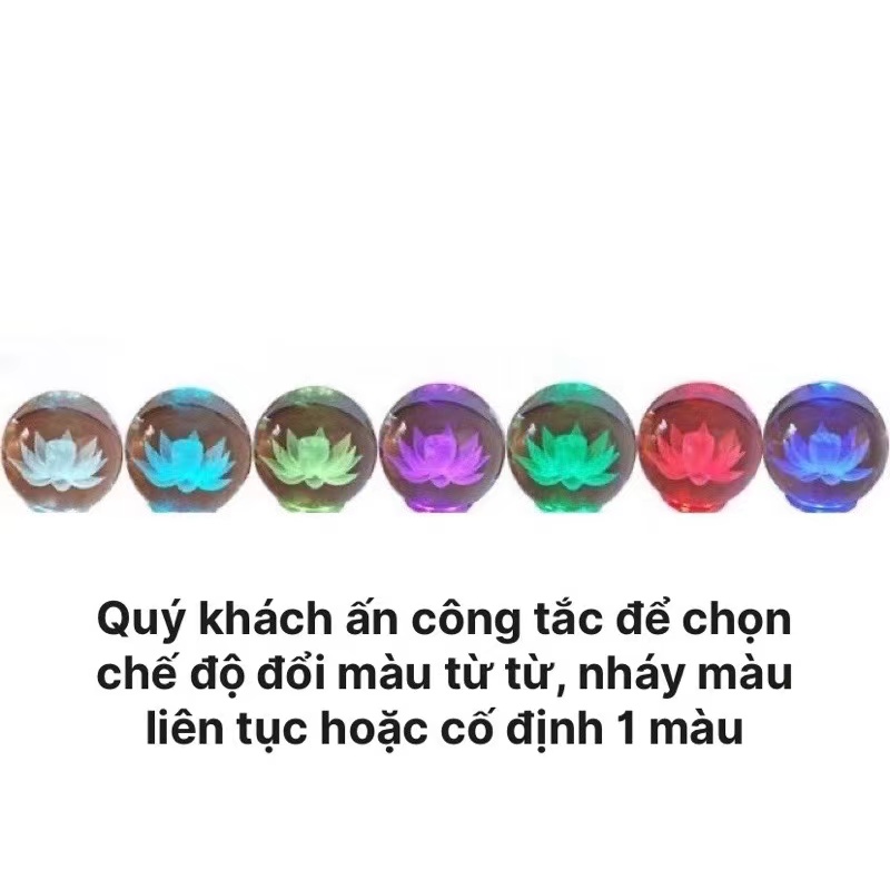 PHỤ KIỆN THỜ CÚNG ĐÈN LED HOA SEN THỦY TINH