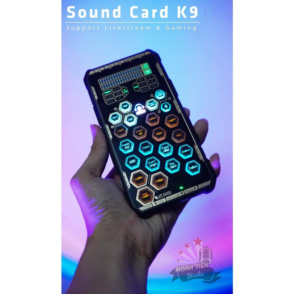 Sound card K9 mobile không cần micro - Chơi game, thu âm, livestream, karaoke online auto tune đổi giọng