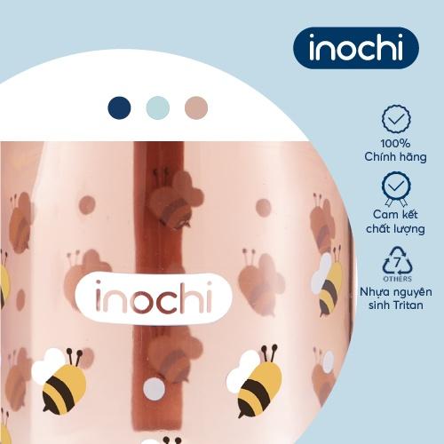 Bình nước Inochi - Kita Fami 350ml màu Xanh chàm/Xanh ngọc/Cam sữa