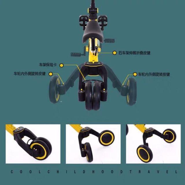 (Bản đẹp)Xe chòi chân xe thăng bằng năng Sport 3in1 khung thép cho bé