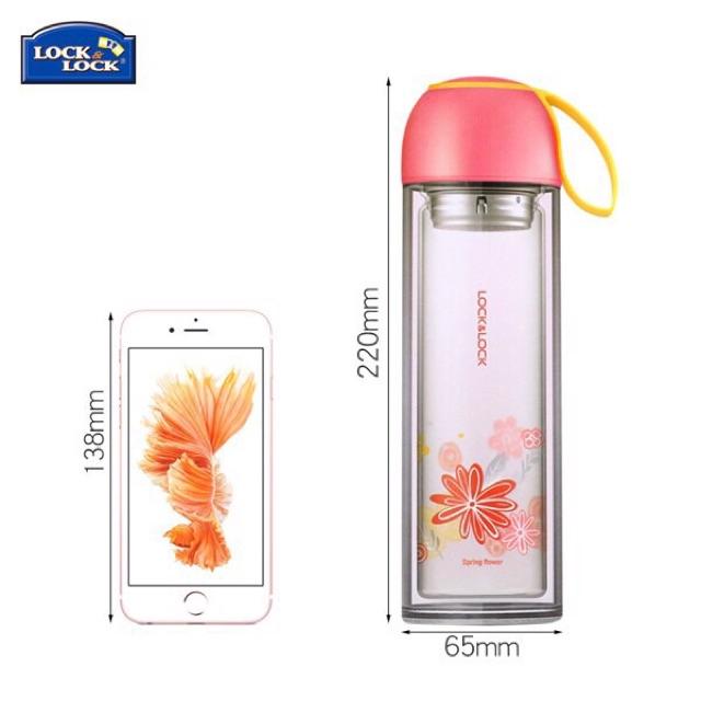 Bình thủy tinh Lock&Lock 2 lớp chịu nhiệt 350ml LLG654