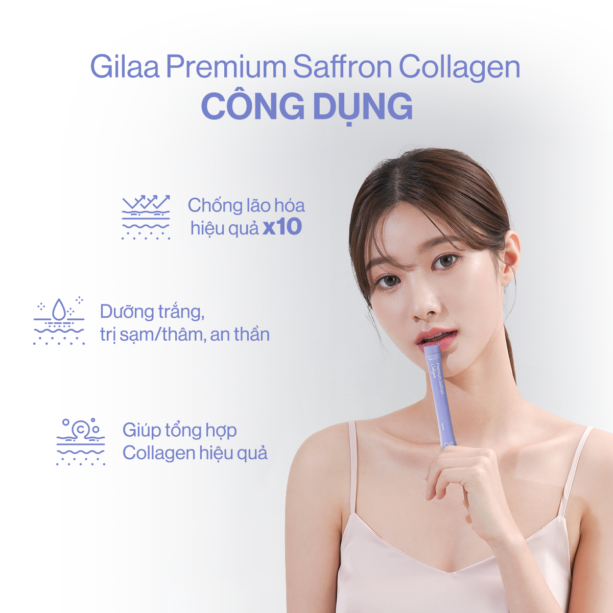 Bột Uống Collagen Cao Cấp Kết Hợp Saffron - (60 gói x 2g)