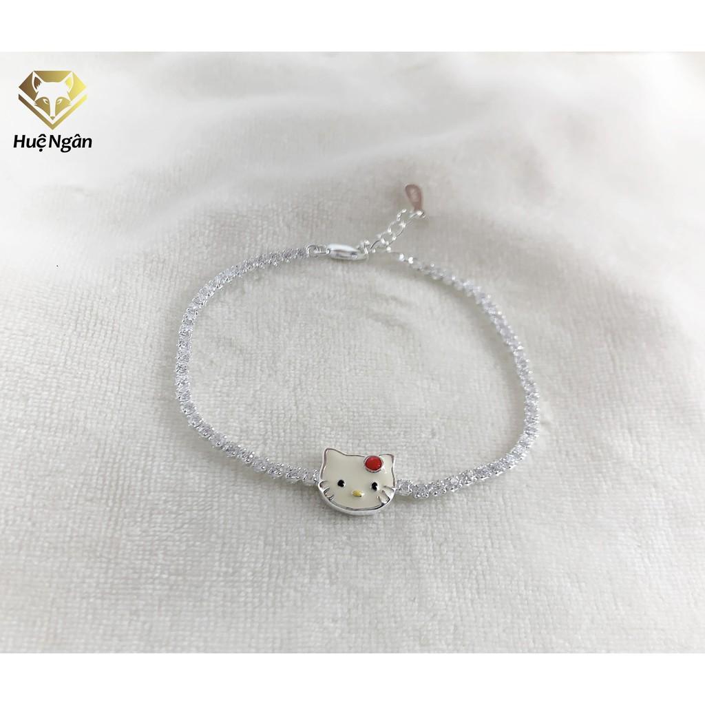 Lắc tay bạc 925 Huệ Ngân - Mèo Kitty X12