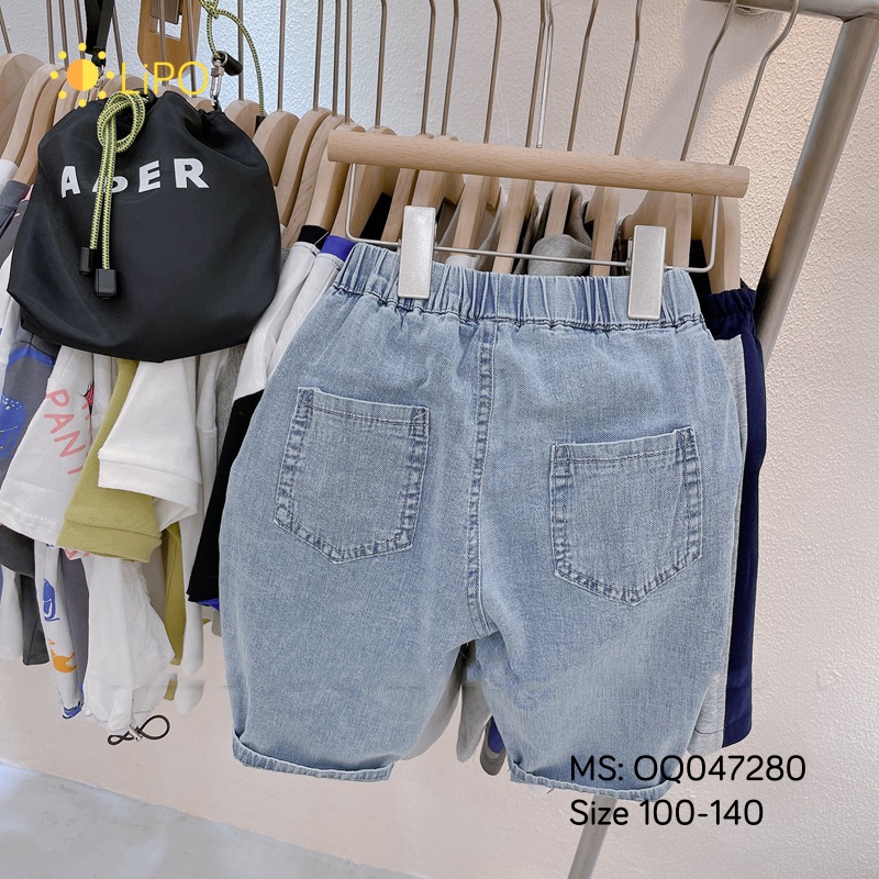 Quần jeans lửng cho bé trai Quần ngố trẻ em OQ047