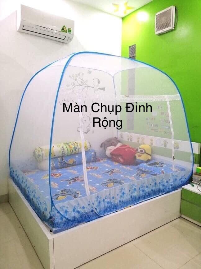 Màn Chụp , Mùng Chụp Cao Cấp Mộc Miên Đỉnh Rộng - Kích Thước 1,6mx2m - 1 cửa  ( video , hình thật )