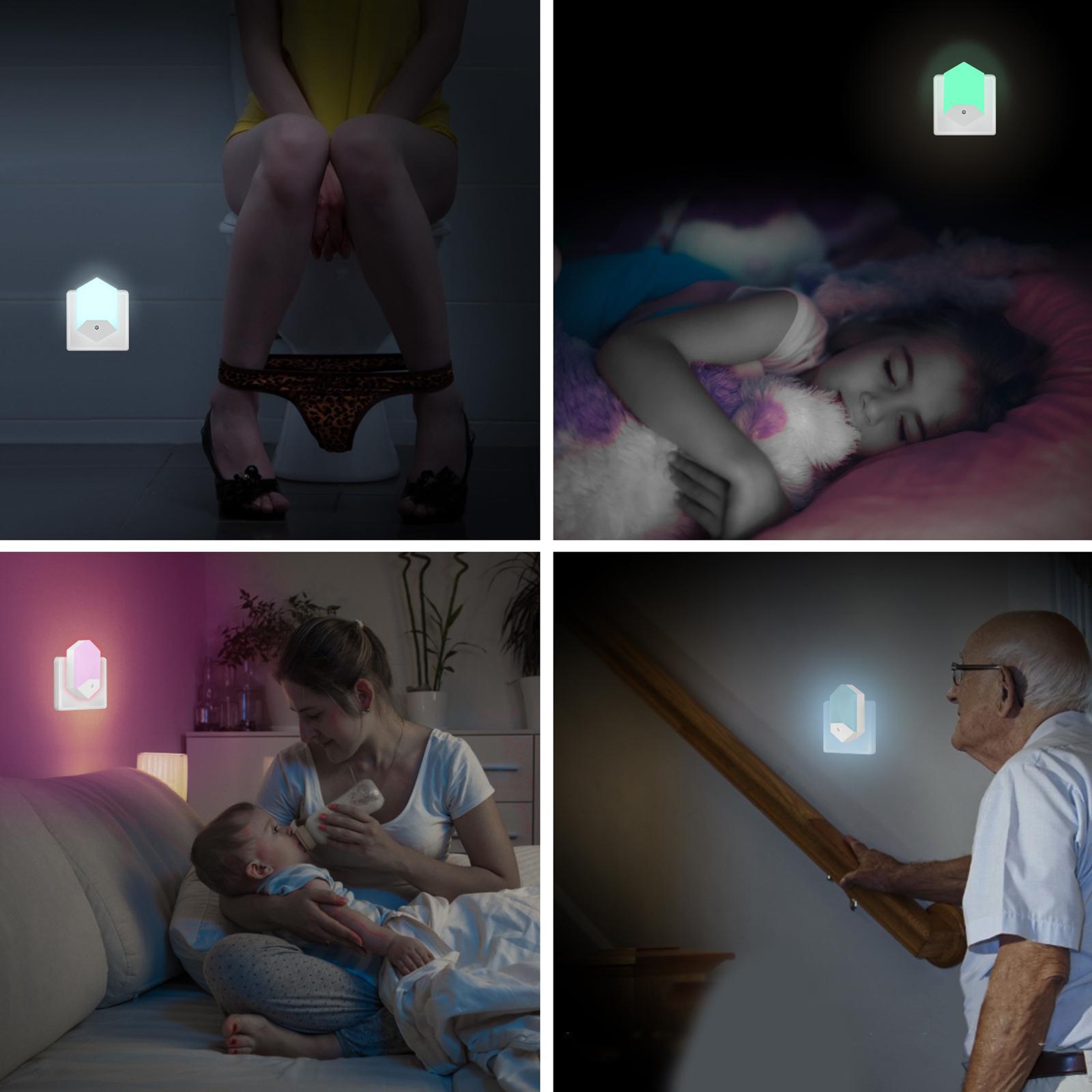 Colorful Plug in LED Night Light Remote Control Color Changing Dimmable