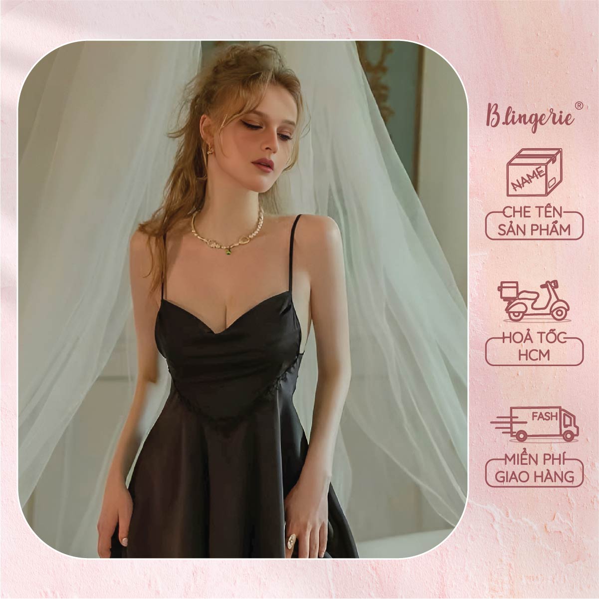 Váy Ngủ Trơn Thoải Mái - B.Lingerie