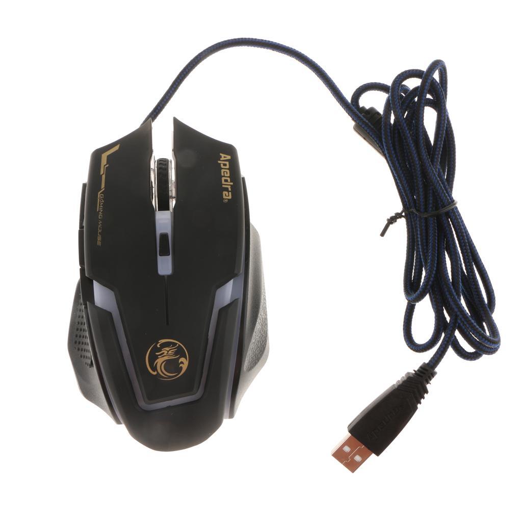 3200 DPI 6 Buttons LED Optical USB Wired Gaming Mouse Mice For