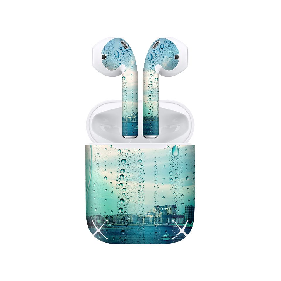 Miếng dán skin chống bẩn cho tai nghe AirPods in hình thiết kế - atk340 (bản không dây 1 và 2)