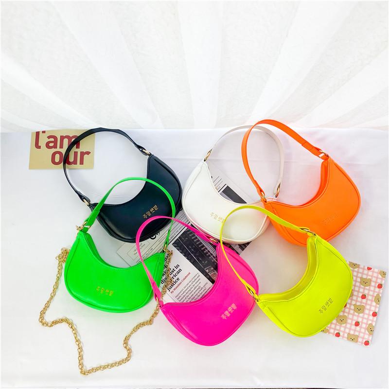 Phong Cách Hàn Quốc Trẻ Em Ví Và Túi Xách Mini Đeo Chéo 2021 Dễ Thương Kẹo Màu Cô Gái Phối Túi Tay Con Túi Tote