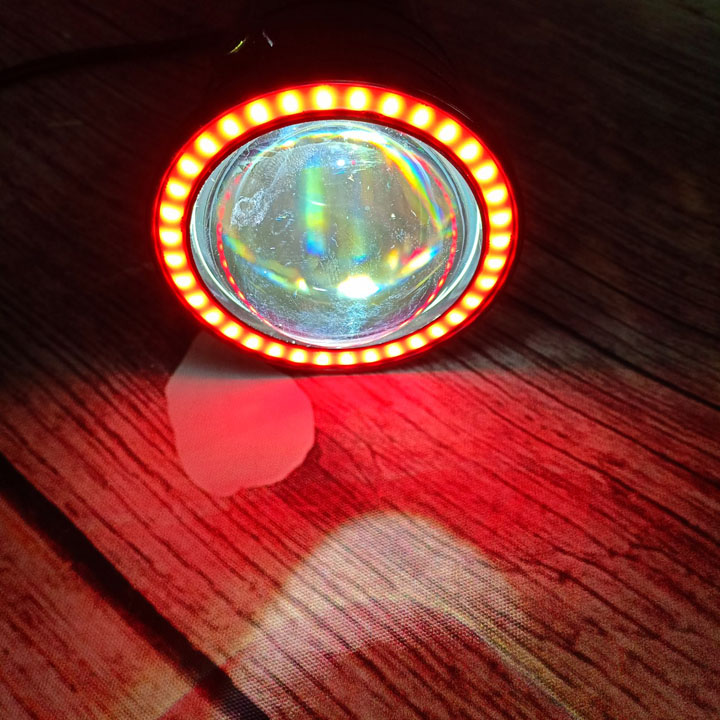 Đèn Led trợ sáng U7 ba chế độ ánh sáng viền màu đỏ, Độ sáng: 3000 Lumens (sáng rực rỡ)  - A272