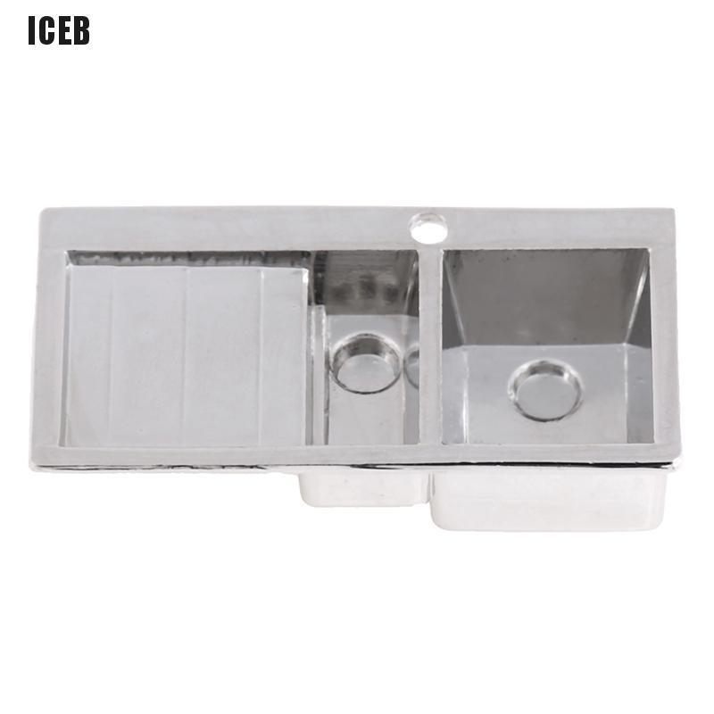 Bồn Rửa Mặt Mini Bằng Hợp Kim Cho Nhà Búp Bê