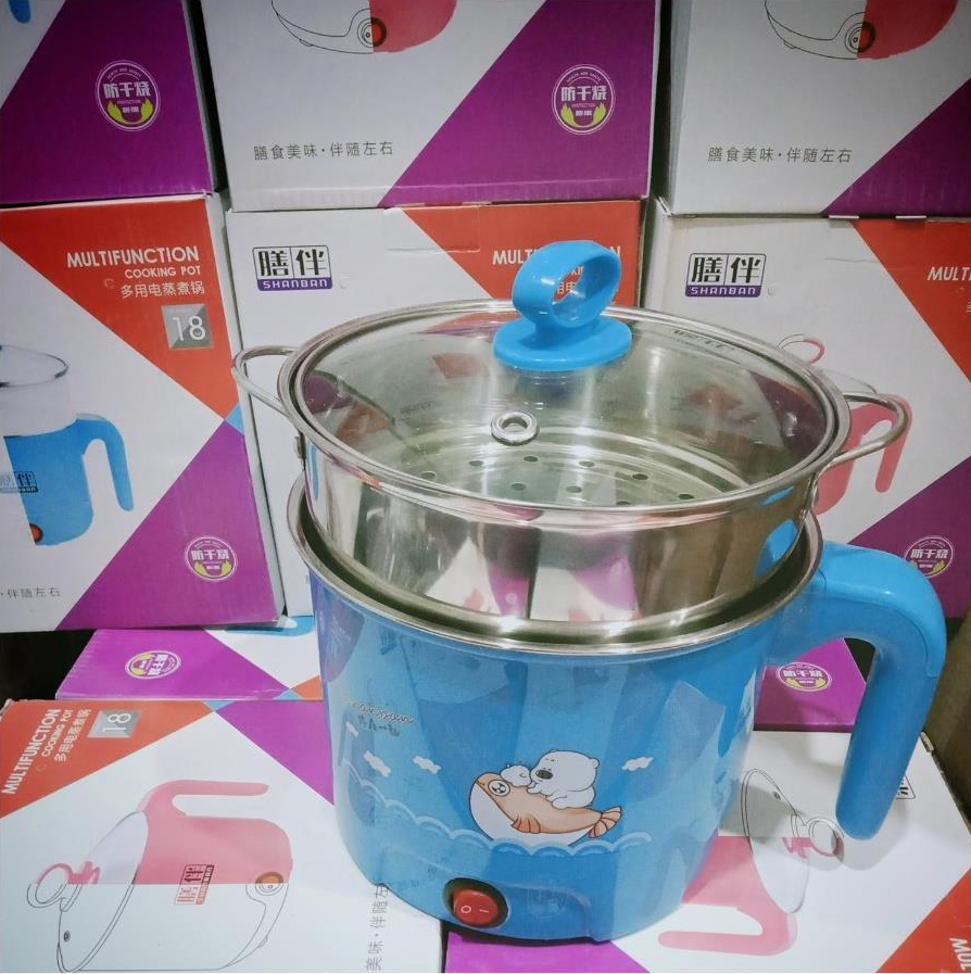 Nồi lẩu điện mini cầm tay có lòng hấp - Ca mỳ điện mini
