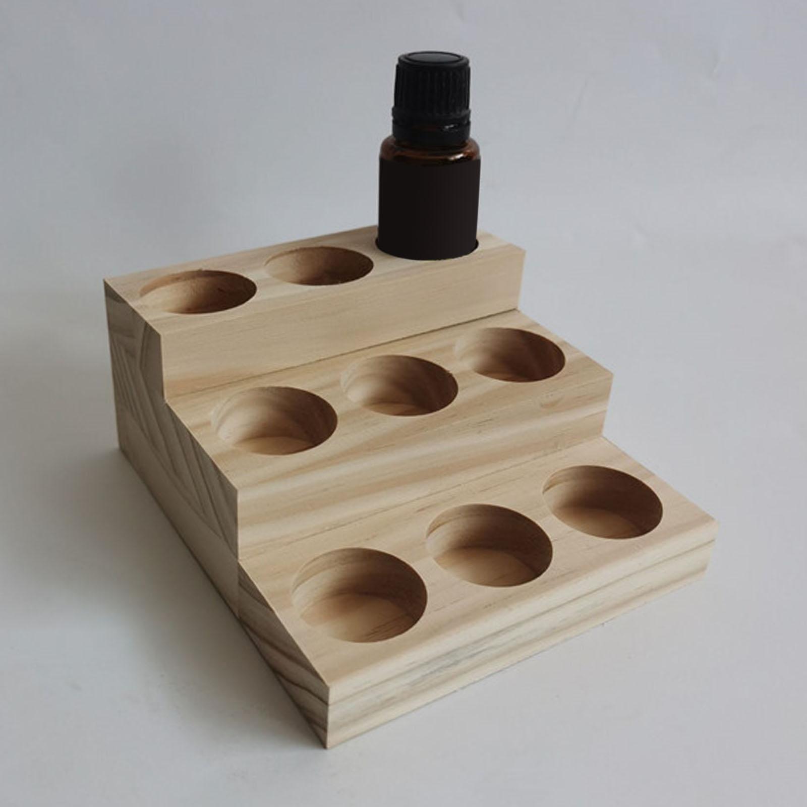 Wooden Essential Oil Display Stand 15ml Perfume Bottles Holder Storage Rack