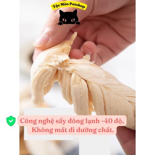 Thịt gà/ Ức gà nguyên miếng sấy khô cho chó/mèo -50g