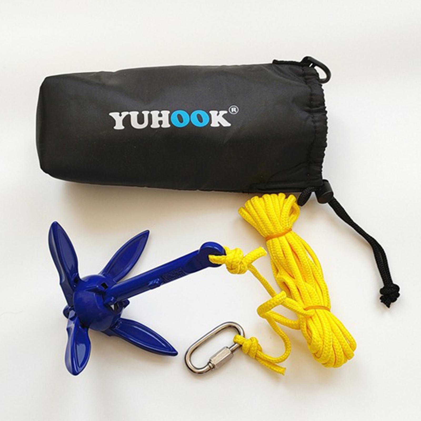 Kayak Anchor Kit with 16 ft Rope Folding for Boat Sailboat Accessories