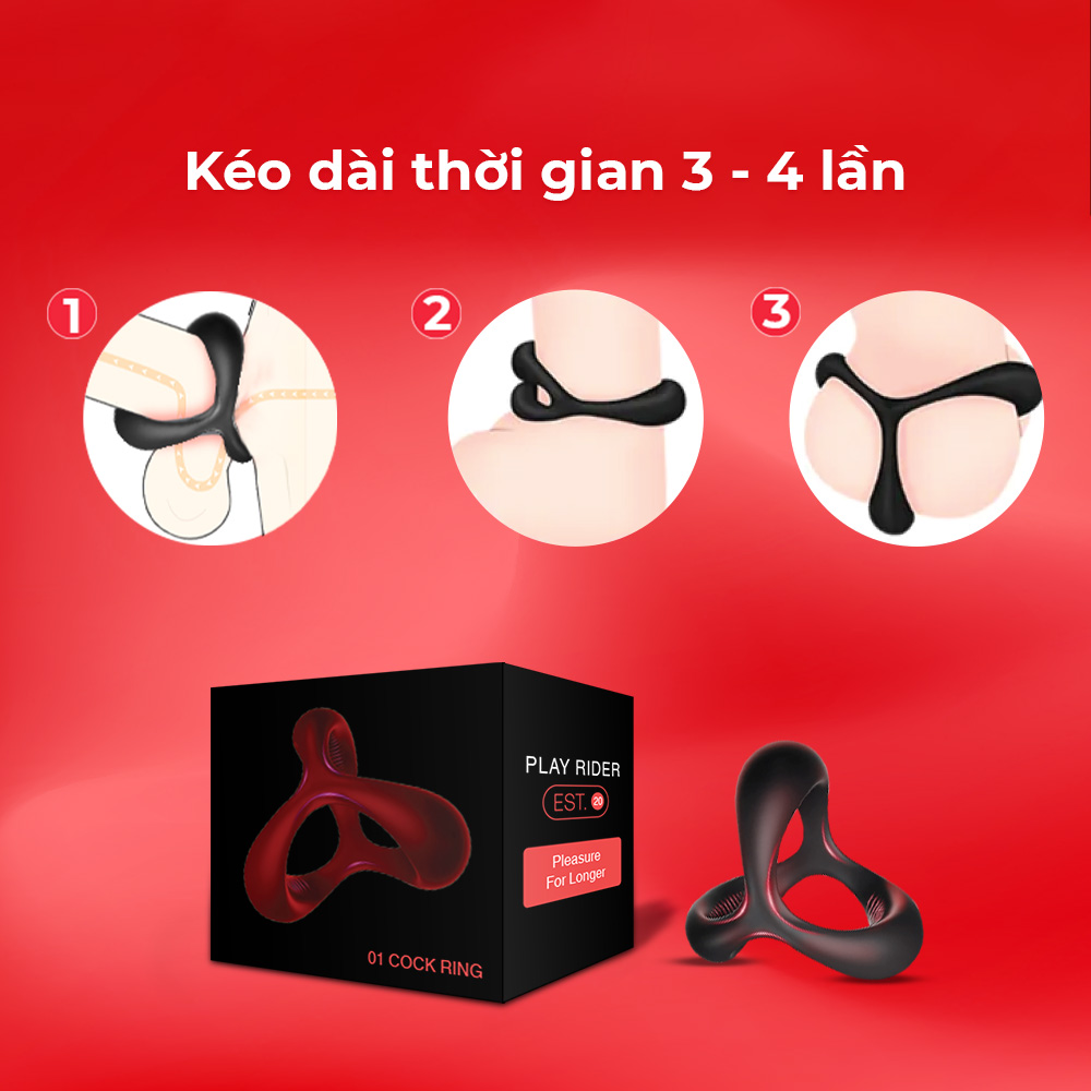Bao cao su Shell Play Rider 6 tính năng - Hộp 10 cái + 1 vòng đeo kéo dài thời gian | SHELL CHÍNH HÃNG