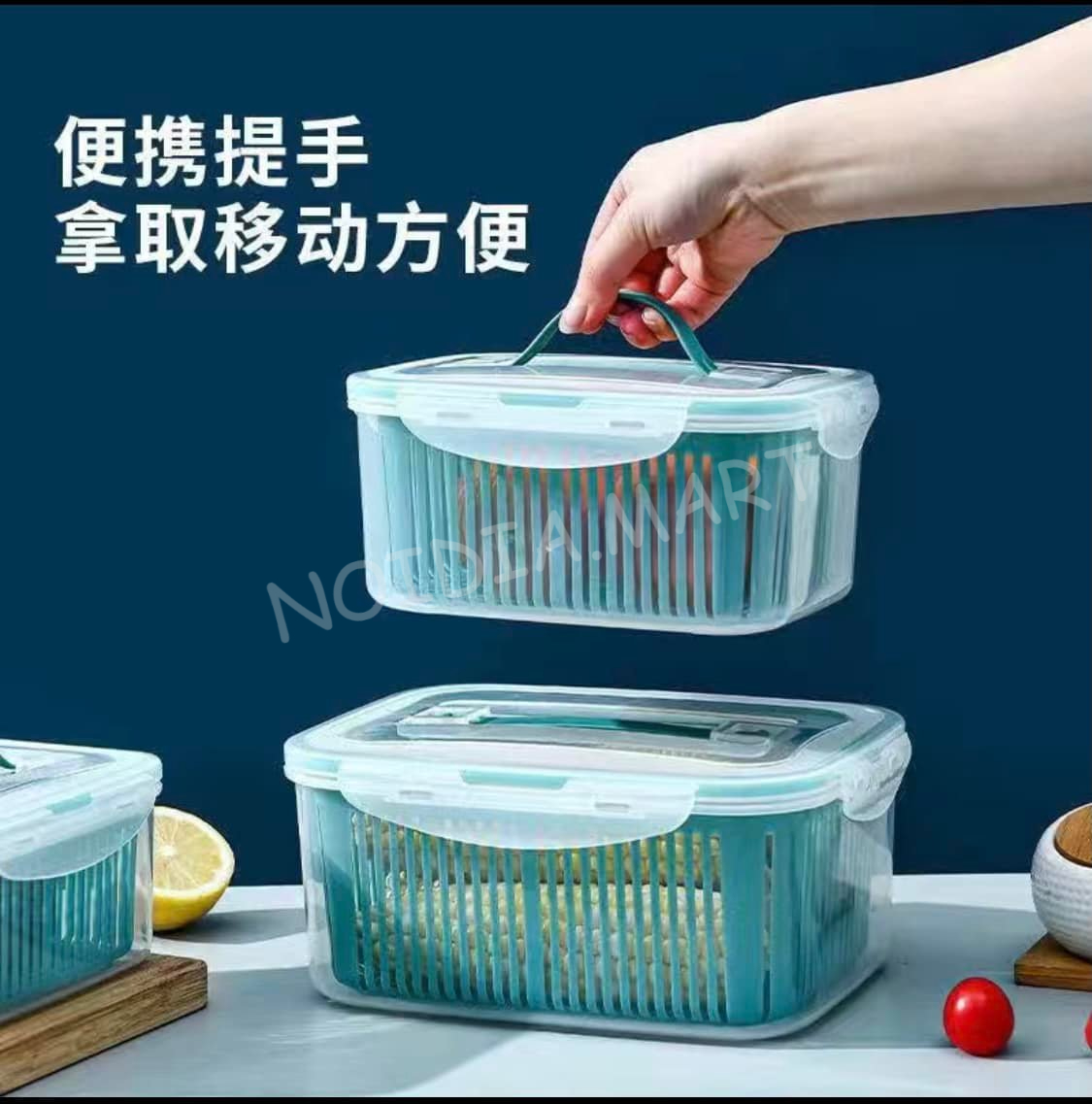 HỘP ĐỰNG ĐỒ TỦ LẠNH ĐA NĂNG 2 LỚP CAO CẤP THIẾT KẾ 2 IN 1