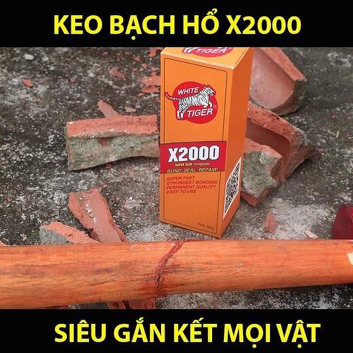 Keo dán siêu dính X2000 dán gỗ, sắt, sứ, kim loại đa năng