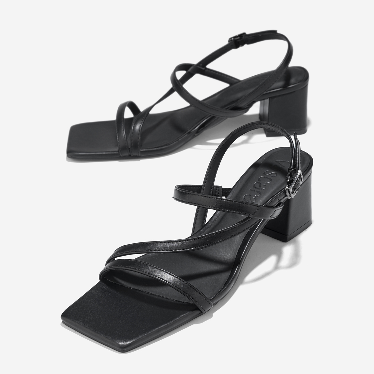 Vascara Giày Strappy Sandal Gót Trụ - SDN 0797