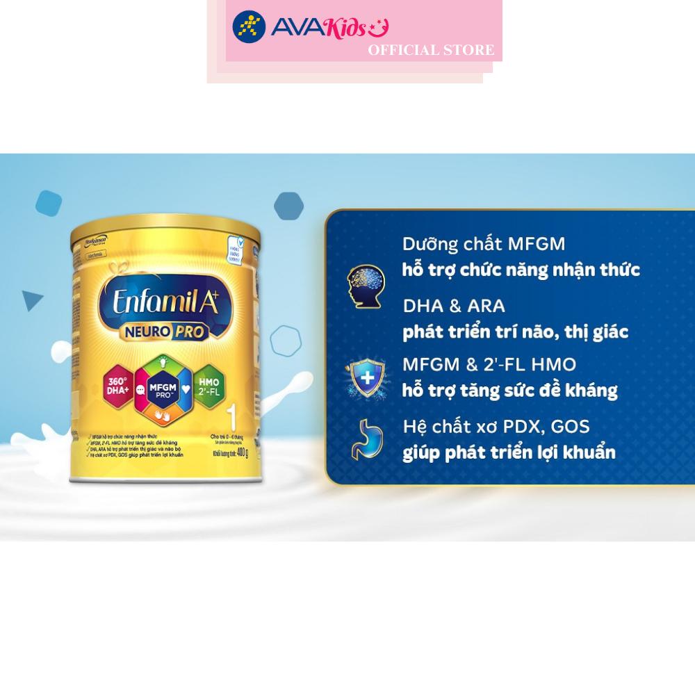 Sữa bột Enfamil A+ Neuropro số 1 400g (0 - 6 tháng) - Hàng chính hãng