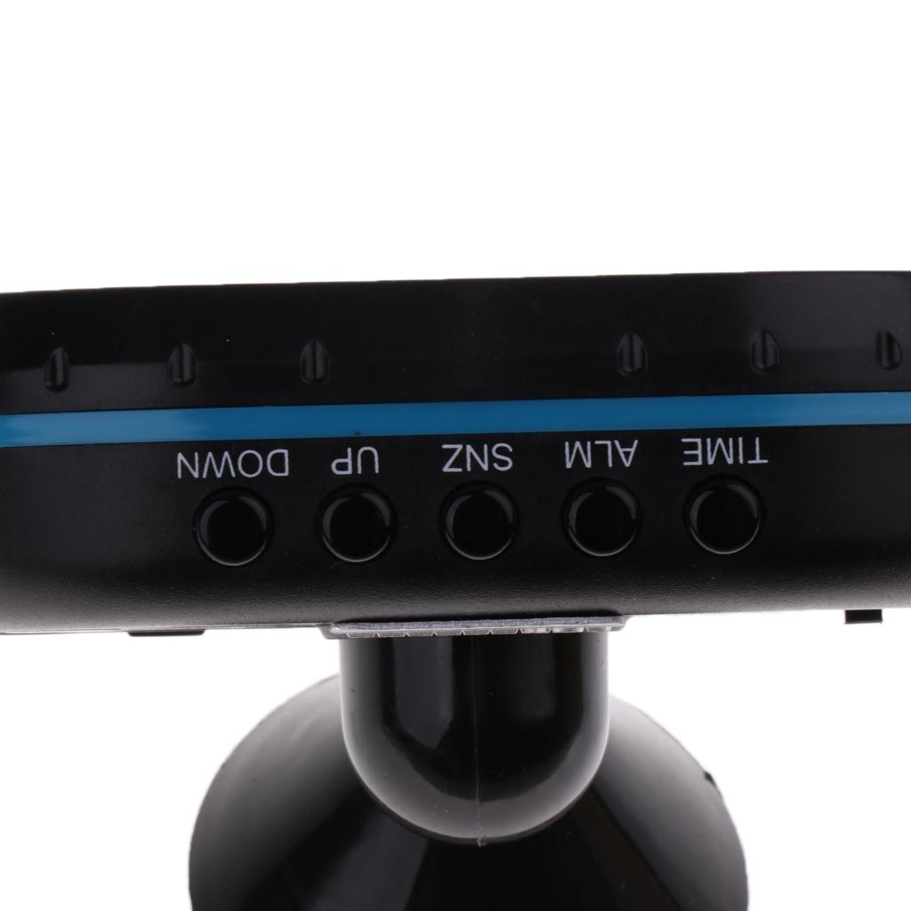 1 Set Digital LCD Thermometer Temperature Monitor Voltage Meter Clock Blue